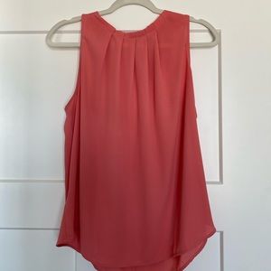 Ann Taylor Coral Sleeveless Blouse